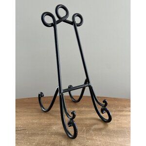 VTG Heavy Duty Cast Iron Easel Ornate Plate Picture Book Art Display Stand 14.5”